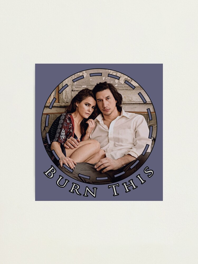 Adam Driver & Keri Russell BURN THIS Broadway Play Pale Photographic Print  for Sale by goon-squad