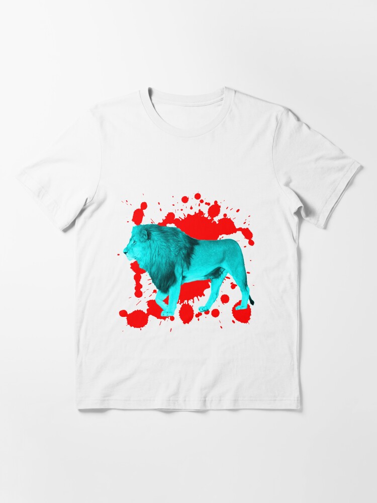 Alternative Ansicht von Löwe in Türkis Essential T-Shirt