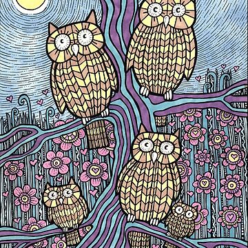 Artwork thumbnail, Owls Outing by AnitaInverarity
