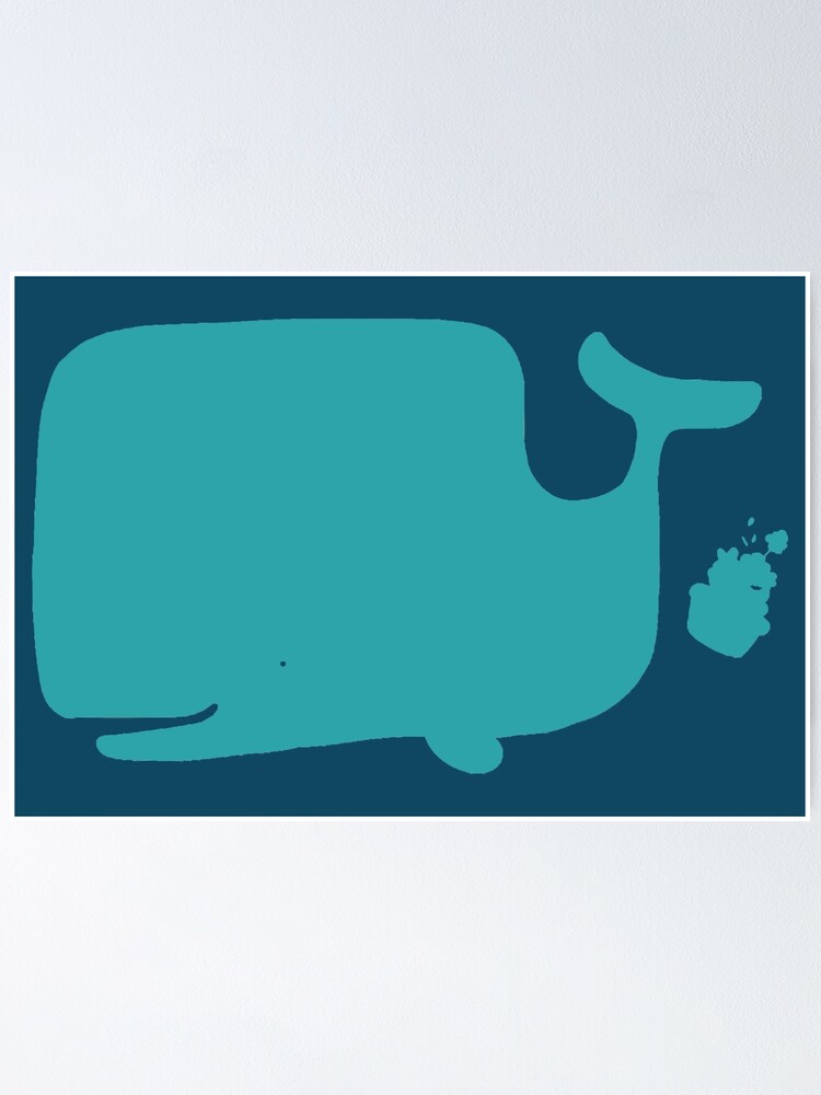 Hitchhikers Guide Sperm Whale And Petunias Poster By Weavernap Redbubble