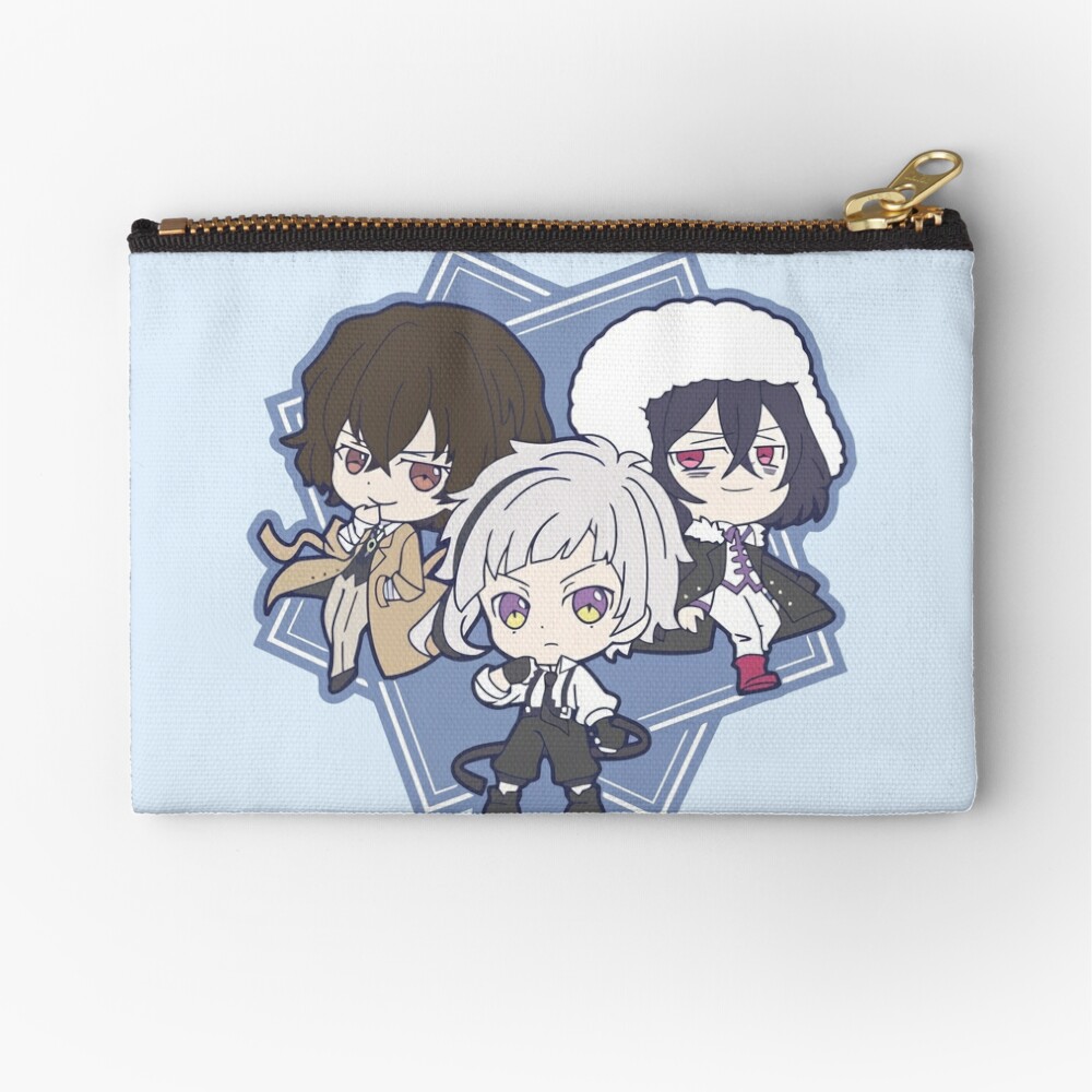 Bungo Stray Dogs Atsushi Osamu Fyodor Zipper Pouch By Chibify Redbubble