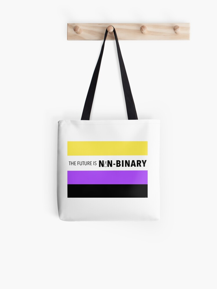 Future is Non-Binary, Black Zipper Tote Bag