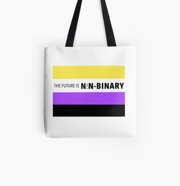 Future is Non-Binary, Black Zipper Tote Bag