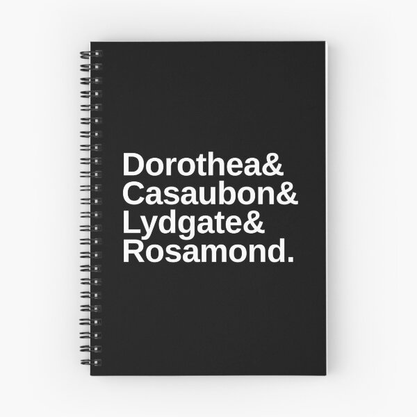 Item preview, The George Eliot Middlemarch Problem Couple List: Dorothea & Casaubon & Lydgate & Rosamond. White Lettering. designed and sold by kierkegaard.