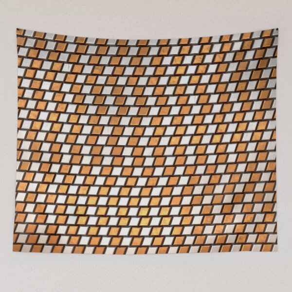 Item preview, Irregular Chequers - Copper and Steel - Industrial Chess Board Pattern designed and sold by CosmicView.
