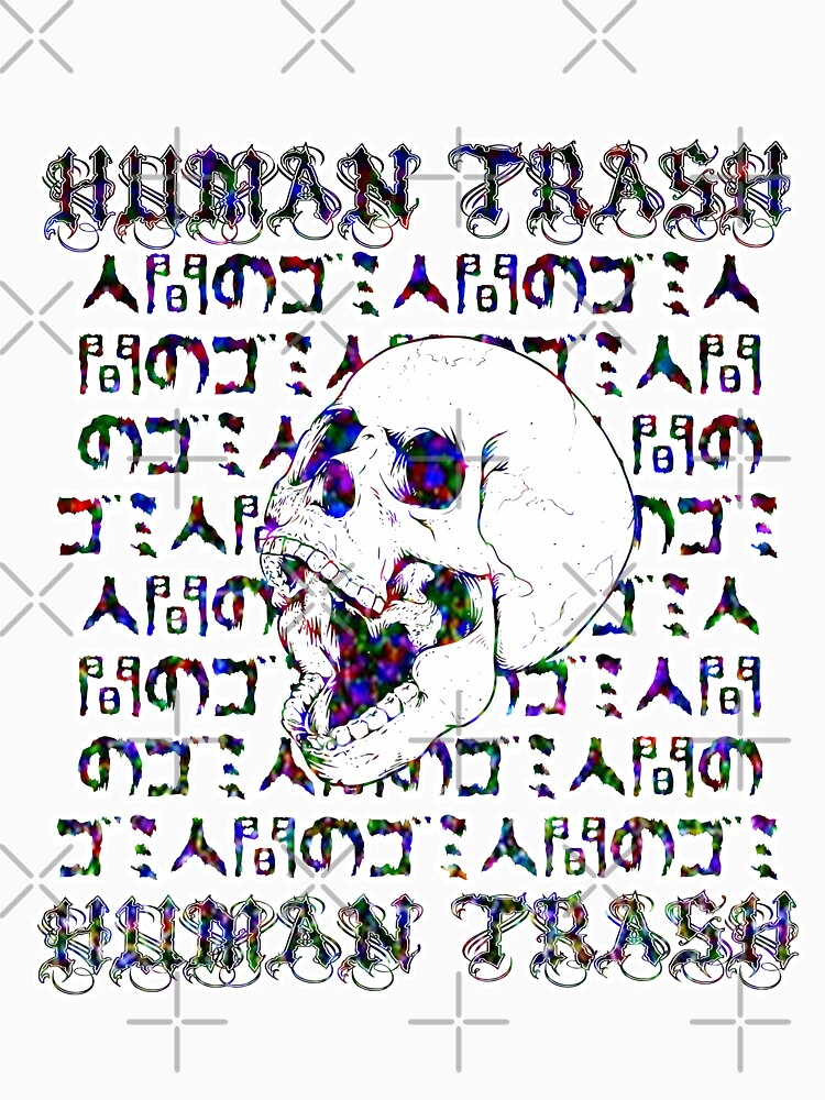 HUMAN TRASH - EDGY GRUNGE GOTH AESTHETIC Throw Pillow for Sale by