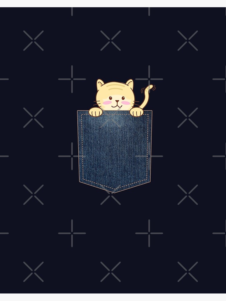 Bongo Cat Meme T-Shirt With Chest Pocket Print Of A Cute Cat Bongo Cat Meme T-Shirt With Chest Pocket Print Of A Cute Cat