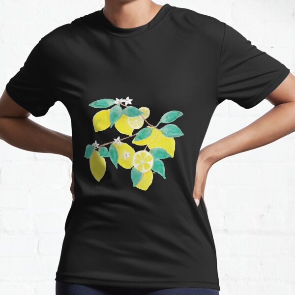 Lemon fruits , leaves and flowers Active T-Shirt