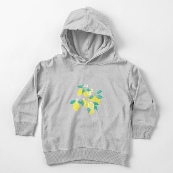 Lemon fruits , leaves and flowers Toddler Pullover Hoodie