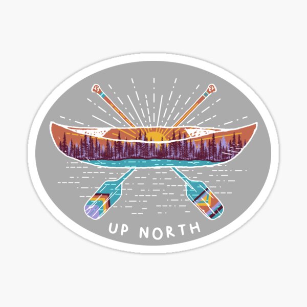 Up North Canoe Sticker