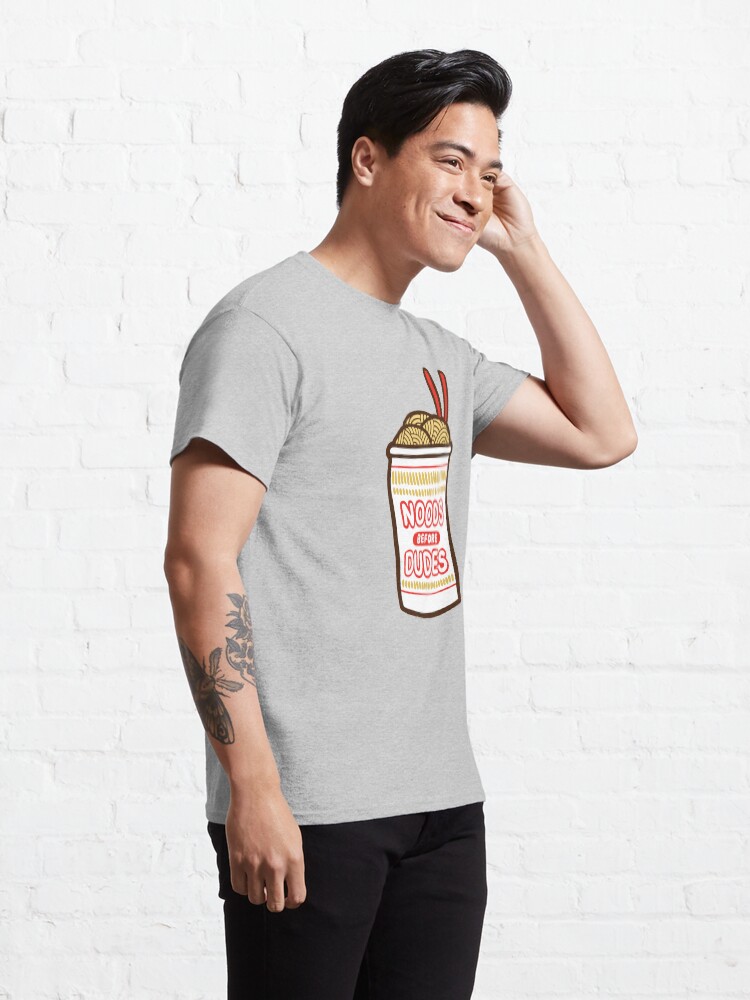 Alternate view of Noods Before Dudes in pink Classic T-Shirt