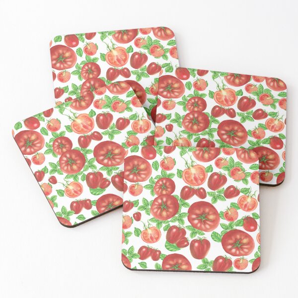 Item preview, Watercolor Tomato Basil Vegan Gift designed and sold by Sandra78.