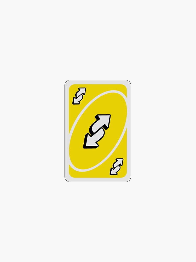 Uno Reverse Card Blue Sticker for Sale by YourLilMaymi