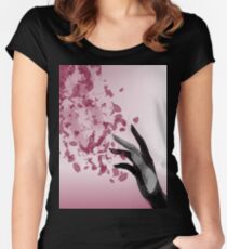 Flower Petals with Metal Hand Fitted Scoop T-Shirt