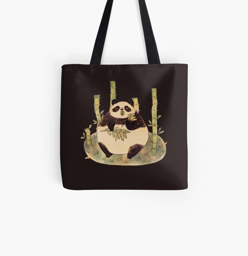 Chubby Panda All Over Print Tote Bag