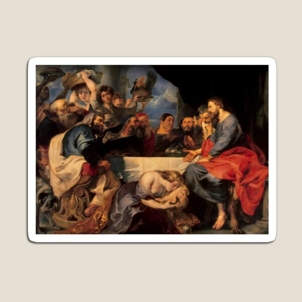 Peter Paul #Rubens, #Christ in the House of #Simon the #Pharisee, 1618-1620 Magnet