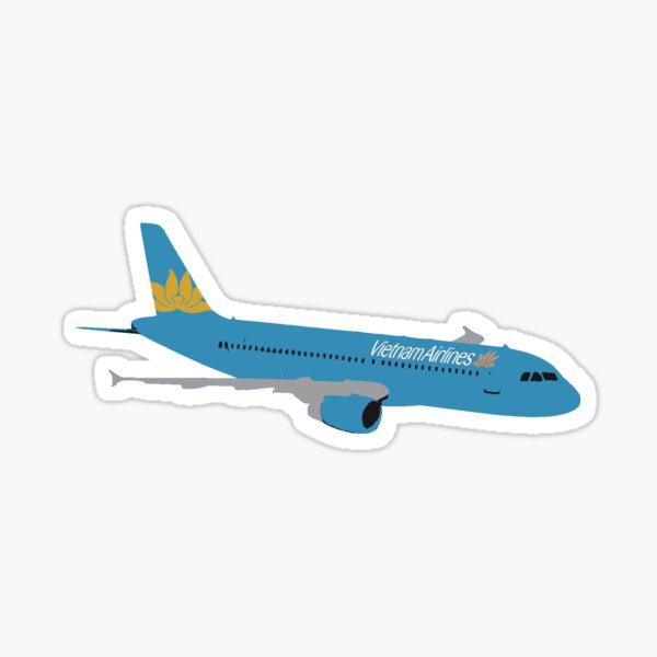 Item preview, Vietnam Airlines Airbus A320 airplane illustration designed and sold by warrenbisch.