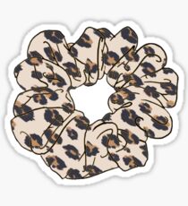 cheetah print scrunchie Sticker