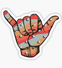 stripe star shaka Sticker