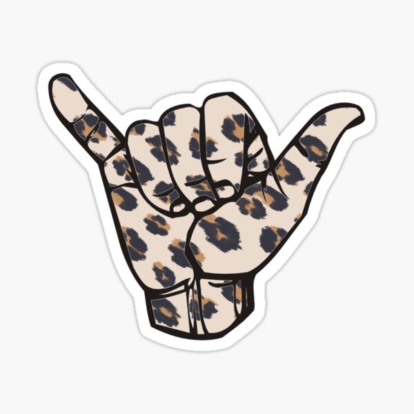 Item preview, cheetah print shaka designed and sold by Katie’s Stickers.