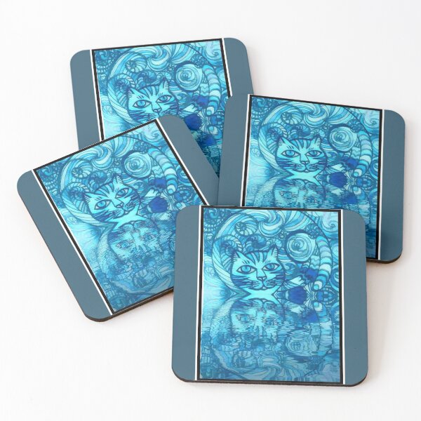 Item preview, Blue Cat Abstract designed and sold by PaniaBrown.