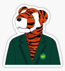 Tiger Woods Kopfbedeckung trägt grüne Herrenjacke Sticker