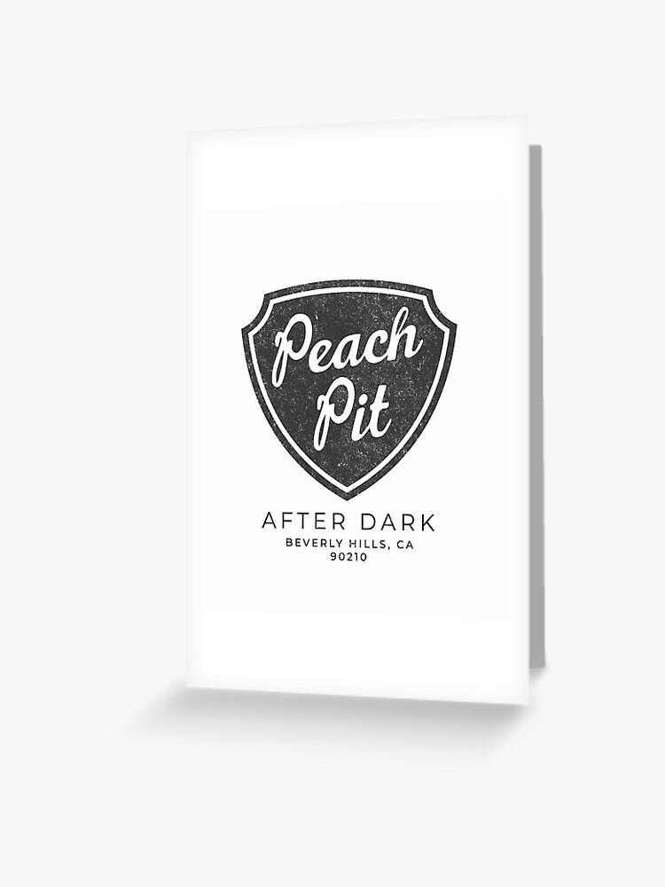 Peach Pit After Dark Greeting Card By Primotees Redbubble