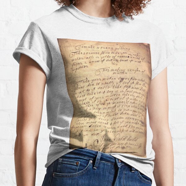 Old Manuscripts in English Classic T-Shirt