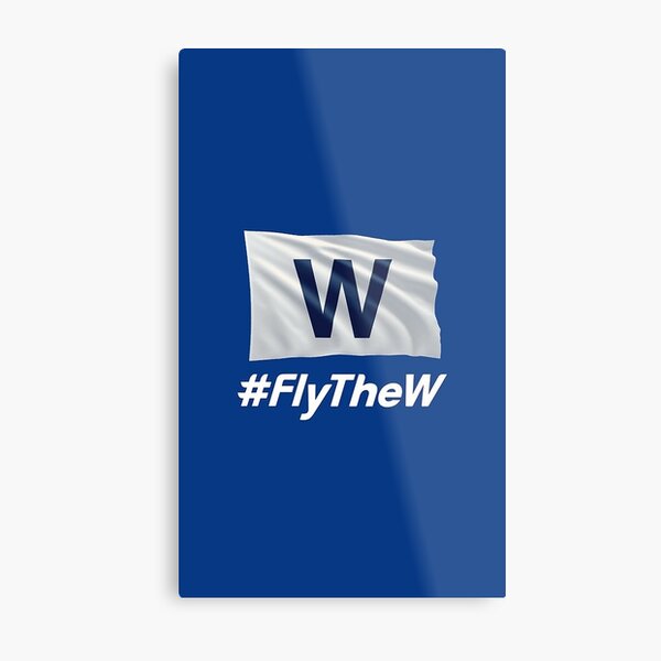 Cubs Fly the W Metal Print