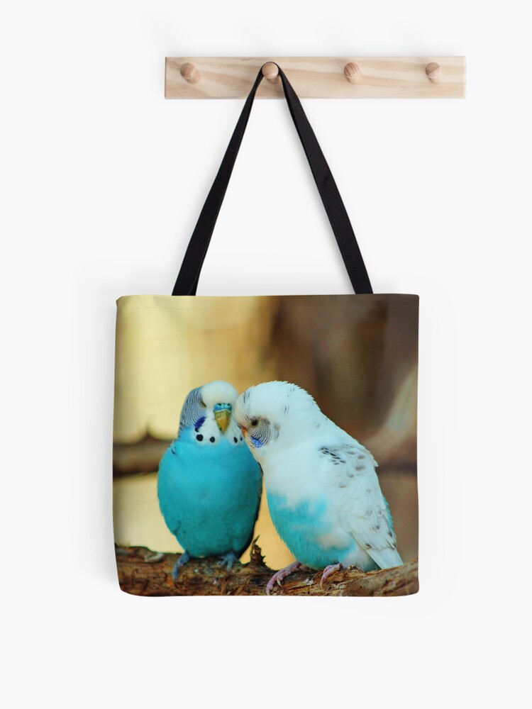 Budgies in Flight Little Girls Small Pink Shopping Bag Ch AB-94BMP Budgerigars 