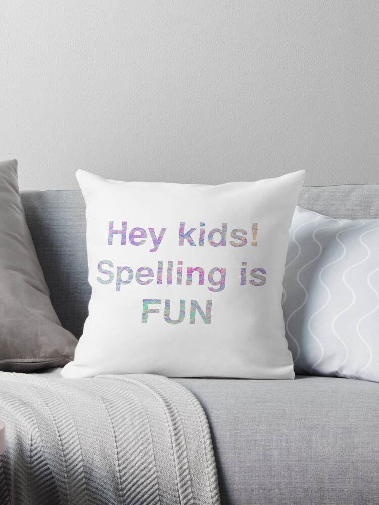 Hey Kids Spelling Is Fun Taylor Swift Me Lover Albums Throw Pillow By Bombalurina