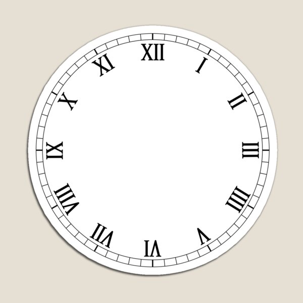 Roman Numeral Clock Face Magnet