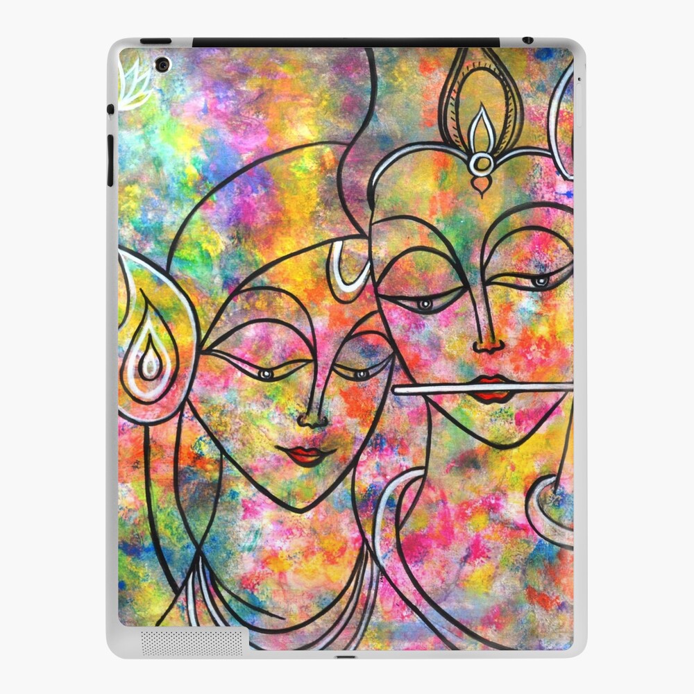 Radha krishna holi festival drawing with pastel color step by step - YouTube
