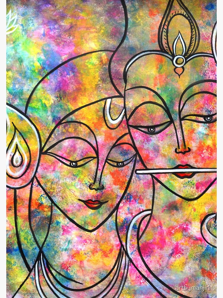ArtzFolio Radha Krishna Playing Holi | Premium Canvas Painting for Bedroom  & Living Room | White Wood Frame | 17 x 12 inch (43 x 30 cms) : Amazon.in:  Home & Kitchen