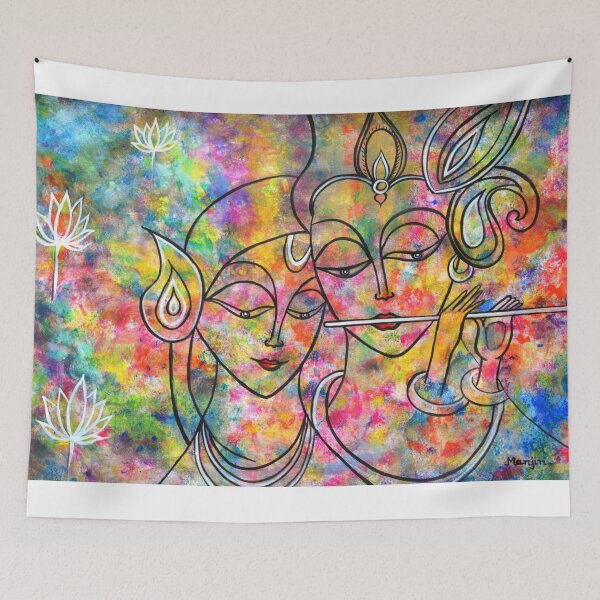 Item preview, Radha Krishna Holi Abstract I designed and sold by artbymanjiri.