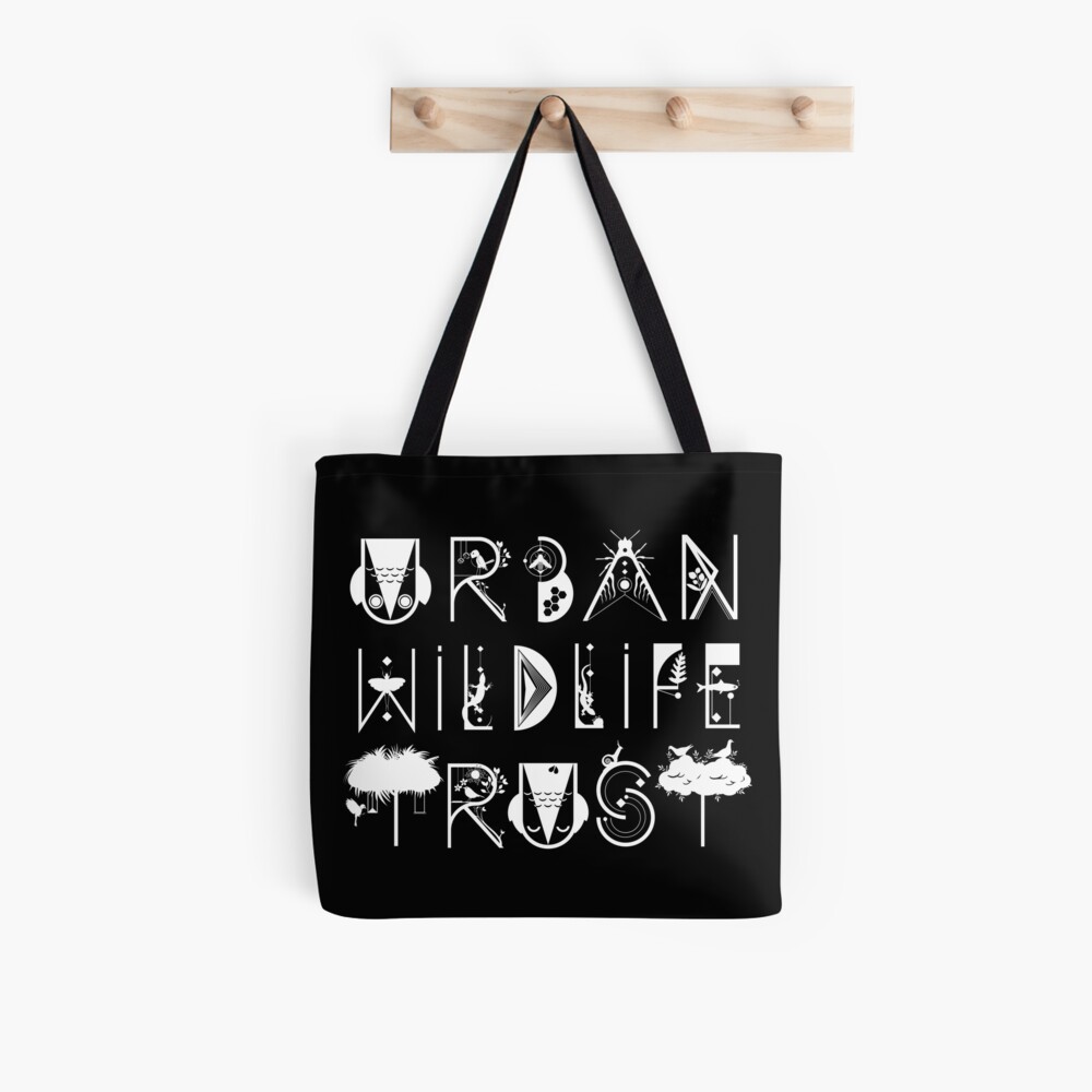 Urban Wildlife Trust Typography Logo (white)  Tote Bag