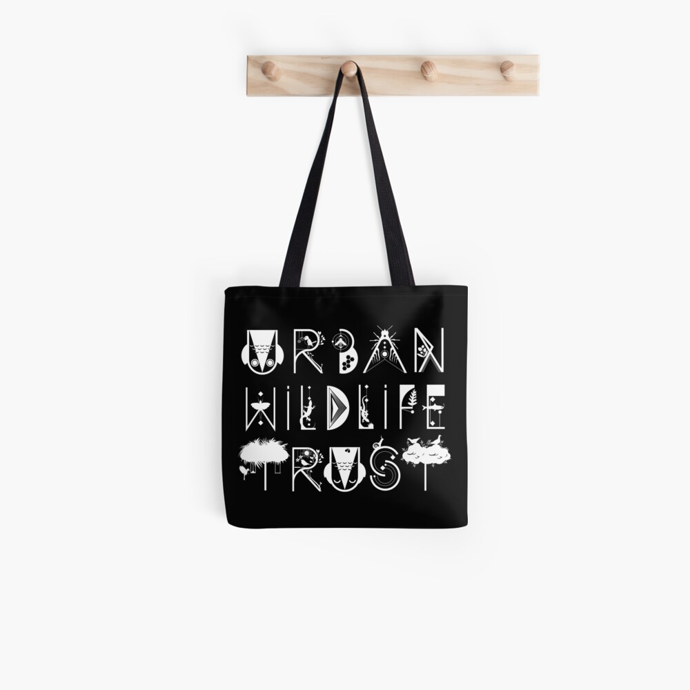 Urban Wildlife Trust Typography Logo (white) Tote Bag