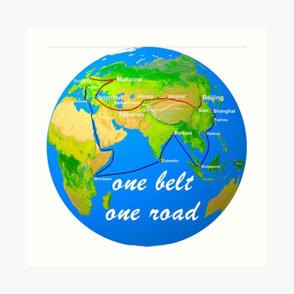 one belt one road Kunstdruck