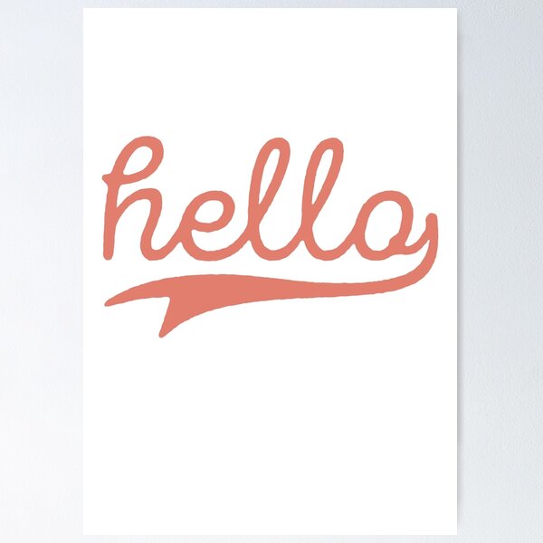„hello" Typo Poster