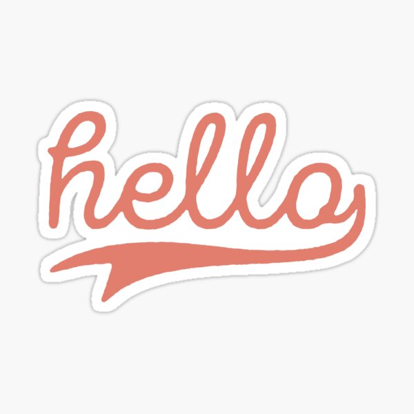 „hello" Typo Sticker