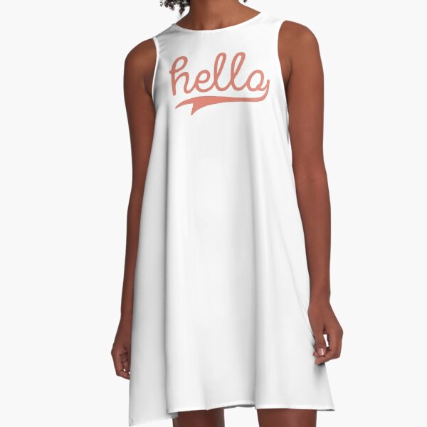 „hello" Typo A-Linien Kleid