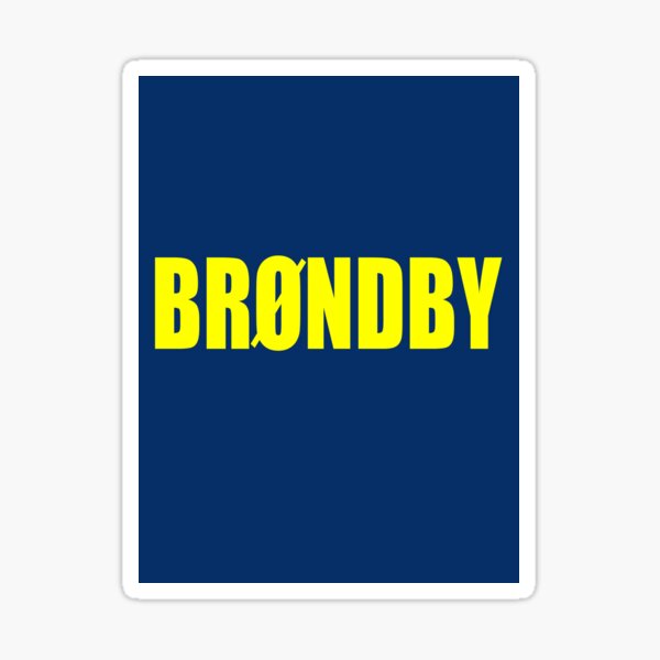 Item preview, BRØNDBY - Town Denmark Copenhagen Sticker designed and sold by deanworld.
