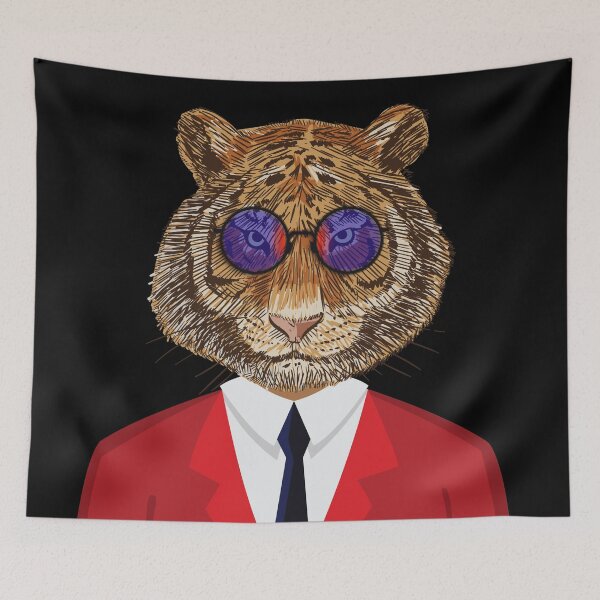 Item preview, Retro Tiger In A Red Suit And Sunglasses designed and sold by Ricaso.