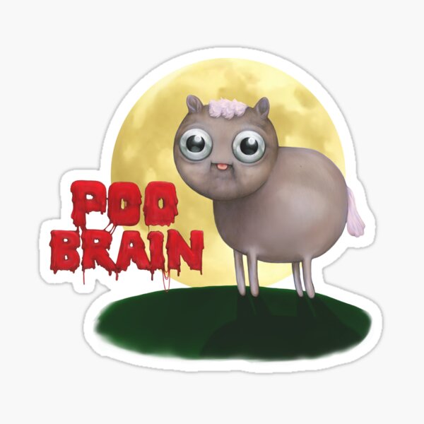 Adventure Time Horse Stickers Redbubble - poo brain roblox