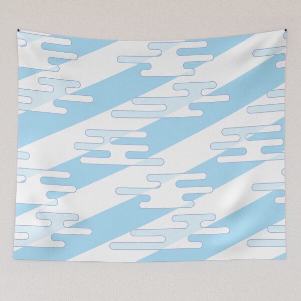 Item preview, Sky Blue Egasumi - Japanese Cloud Pattern designed and sold by Kibatsu.