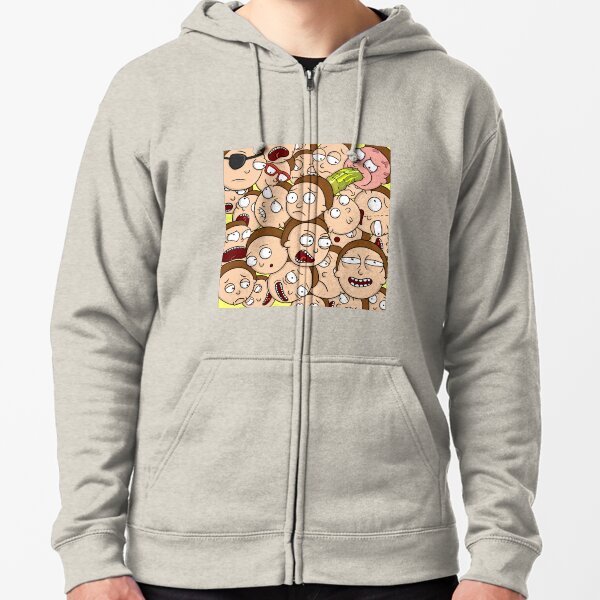 Rick and Morty - A Whole Lotta Mortys Zipped Hoodie