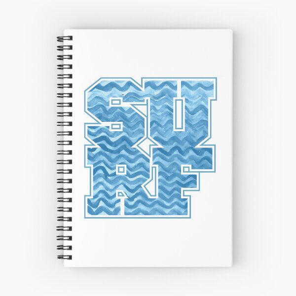 Item preview, Artistic Summer Surfing Gift Typographic Blue Waves designed and sold by MintedFresh.