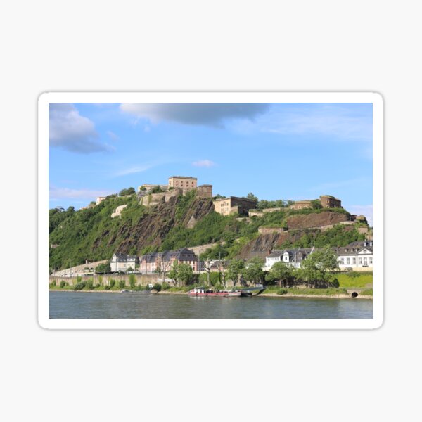 Koblenz with fortress Ehrenbreitstein Sticker