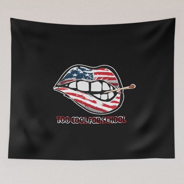 Item preview, Lips American Flag Mouth Biting Toothpick Funny Quote  designed and sold by alenaz.