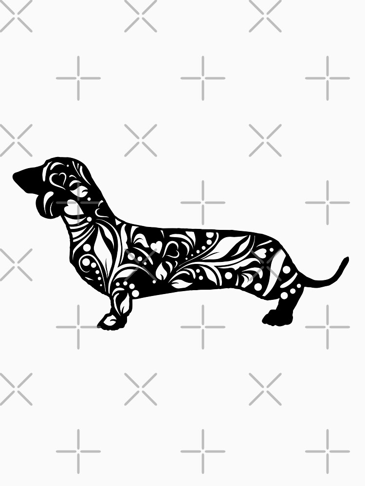 Dachshund Floral Mandala by tribbledesign